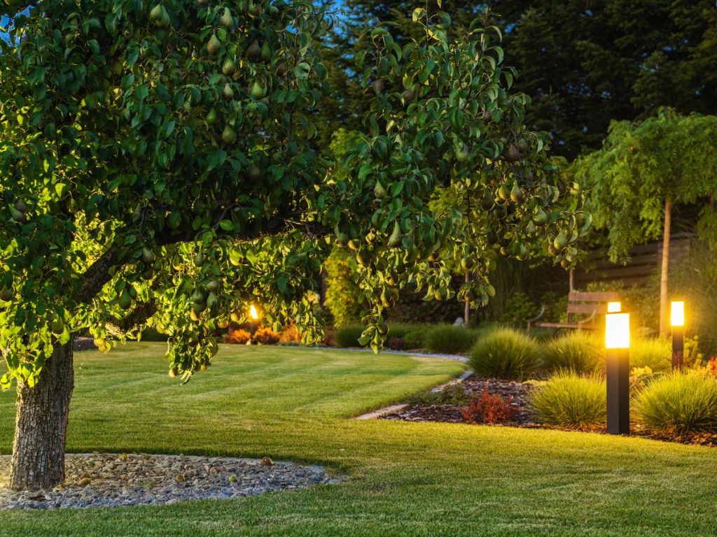 Front yard landscaping in Gardner, KS with new turf and decorative stone borders